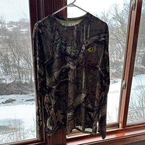 Mossy Oak Men's Woodland Camo Long Sleeve Shirt
